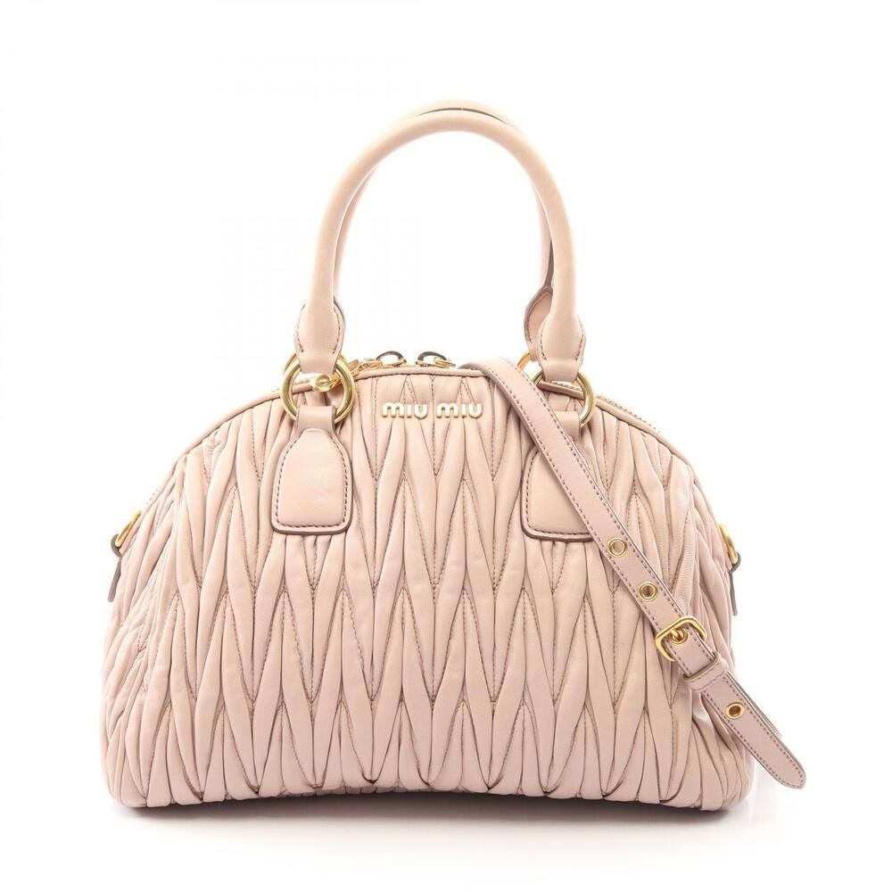 Miu Miu Matelasse Handbag Leather Pink